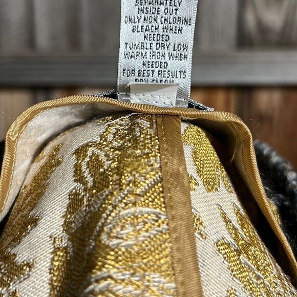 Chico’s blazer 3/4 sleeves tailored gray cream gold 1/Small FIRM on PRICE - Picture 6 of 6